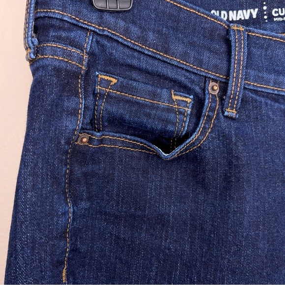 Size 2 Short Curvy Fit Old Navy Dark Blue Denim Jeans Mid Rise  *READ LISTING - Picture 10 of 16